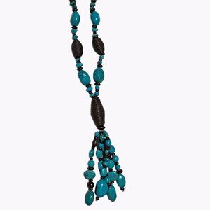 Coldwater Creek Southwest Turquoise Beaded Lariat Necklace  Fashion Jewelry